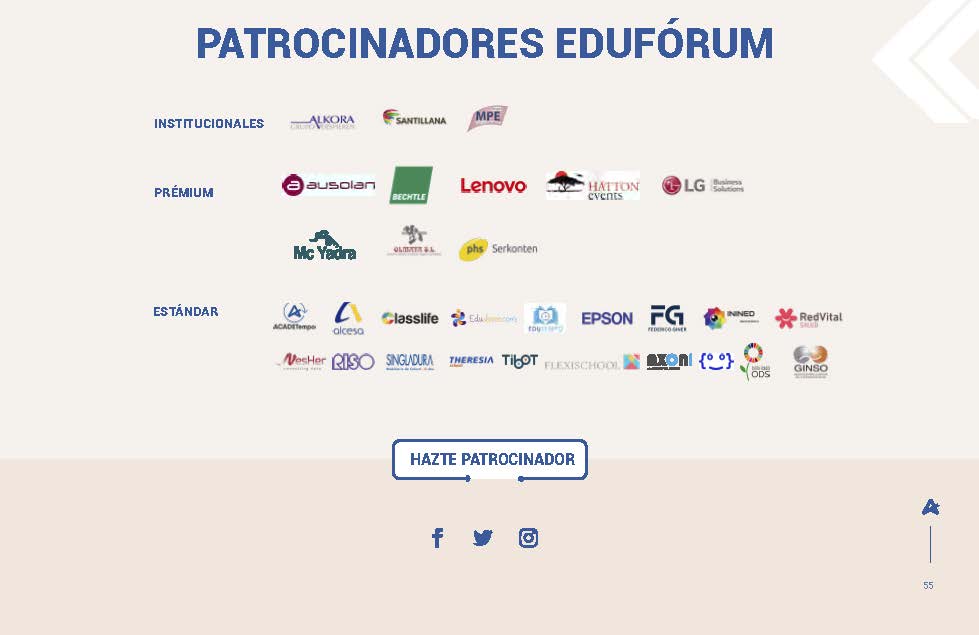 patrocinadores Eduforum Página 28 - Alejandro Tiana en ACADE EduFórum: "Los sectores más afectados por la pandemia fueron educación infantil 0-3, FP, escuelas de Danza y Arte y centros de Idiomas"