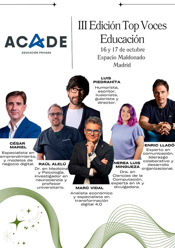 top voces - ACADE reúne en Madrid a las grandes voces de la educación, la tecnología y el pensamiento en su Congreso ‘Top Voces Educación’