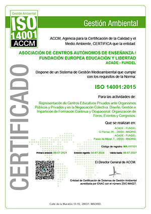 ACADE obtiene el certificado ISO/IEC 27001:2022 en Seguridad de la Información ISO 14001 VCT 08072027 - ACADE obtiene el certificado ISO/IEC 27001:2022 en Seguridad de la Información