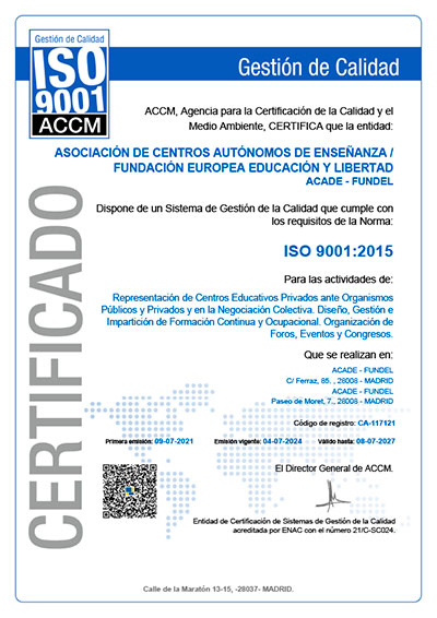 ISO 90001 VCT 08072027 - ACADE obtiene el certificado ISO/IEC 27001:2022 en Seguridad de la Información